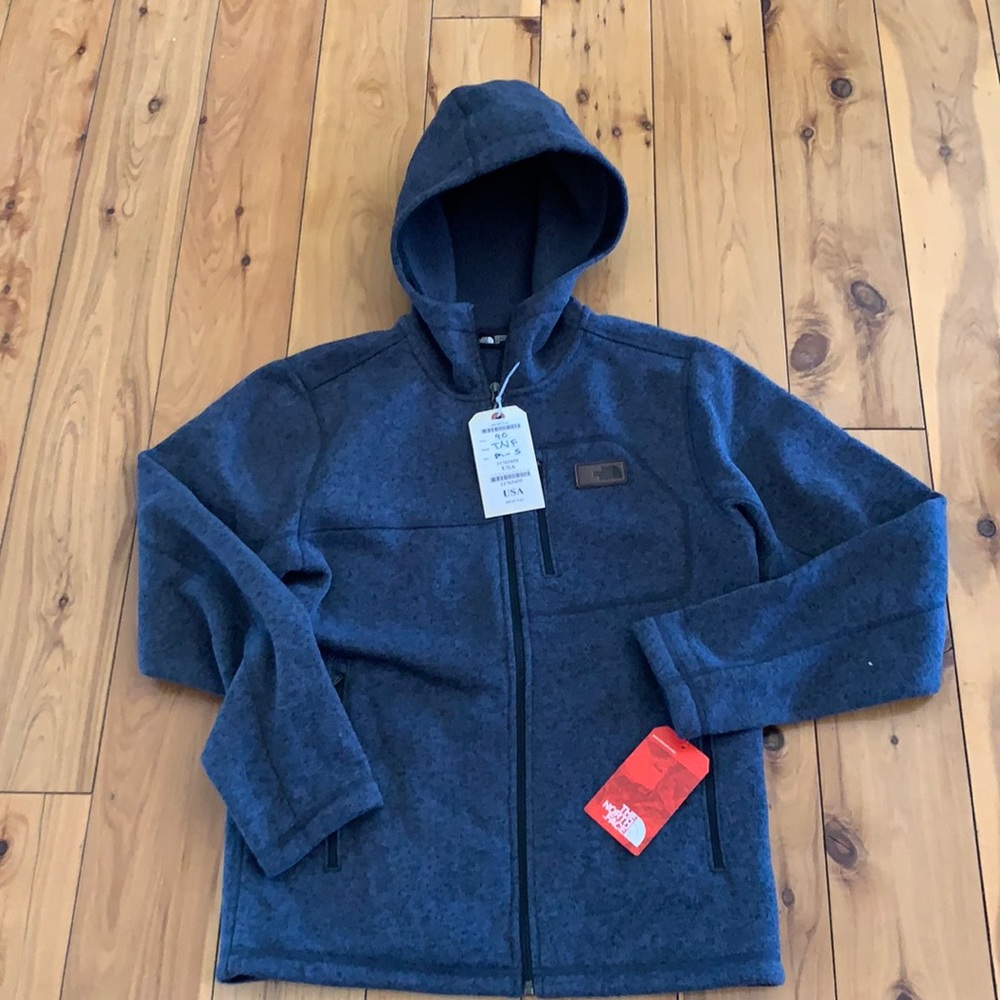 Men’s Hooded North Face Navy Sweater Fleece